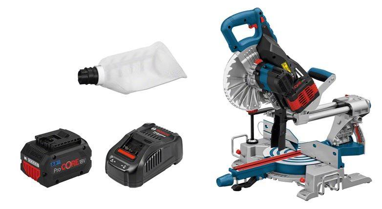 Bosch - Scie sur table BOSCH GCM 18V-216 - Batt.2x8.0Ah - 0601B41001 - Image 1