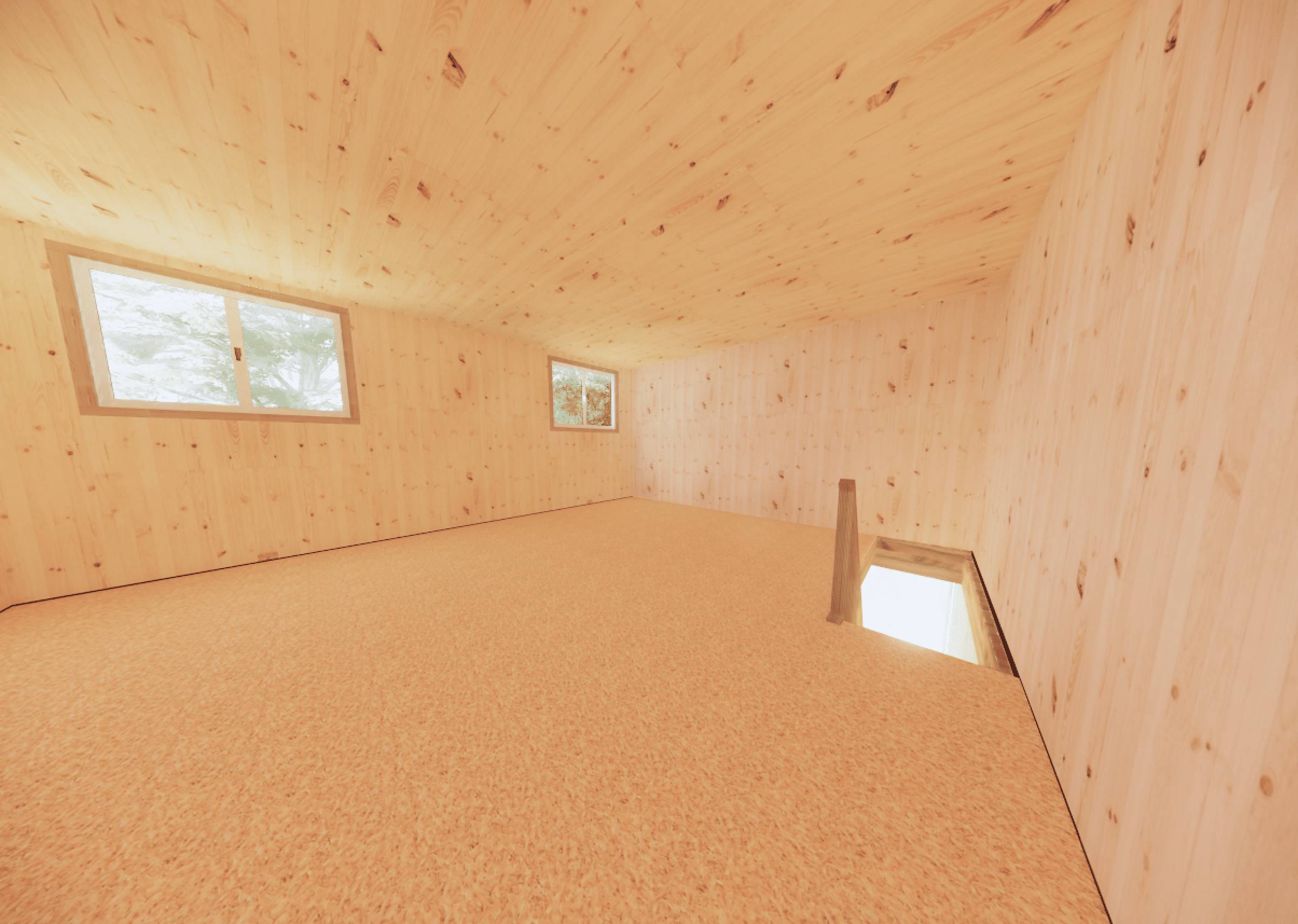 Studio de jardin RE2020 en bois 7,7 x 4,6 x 2,7 m / isolation RE2020 avec mezzanine et terrasse - Image 6