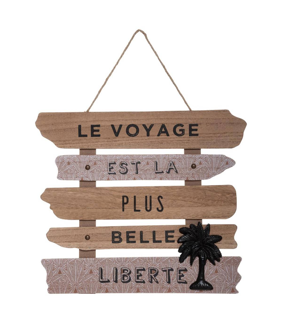 Déco murale en bois Pancarte avec Citation 37,5 x 32,5 cm - Imagen 1