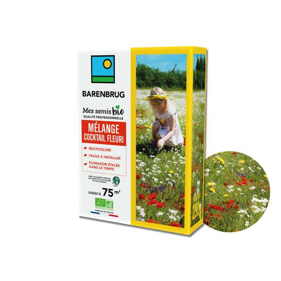 Mélange Cocktail fleuri - Multicolore - Facile à Installer - Floraison Étalée - Crée un Habitat Propice aux Insectes & Oiseaux - 250G - BARENBRUG - Image 1