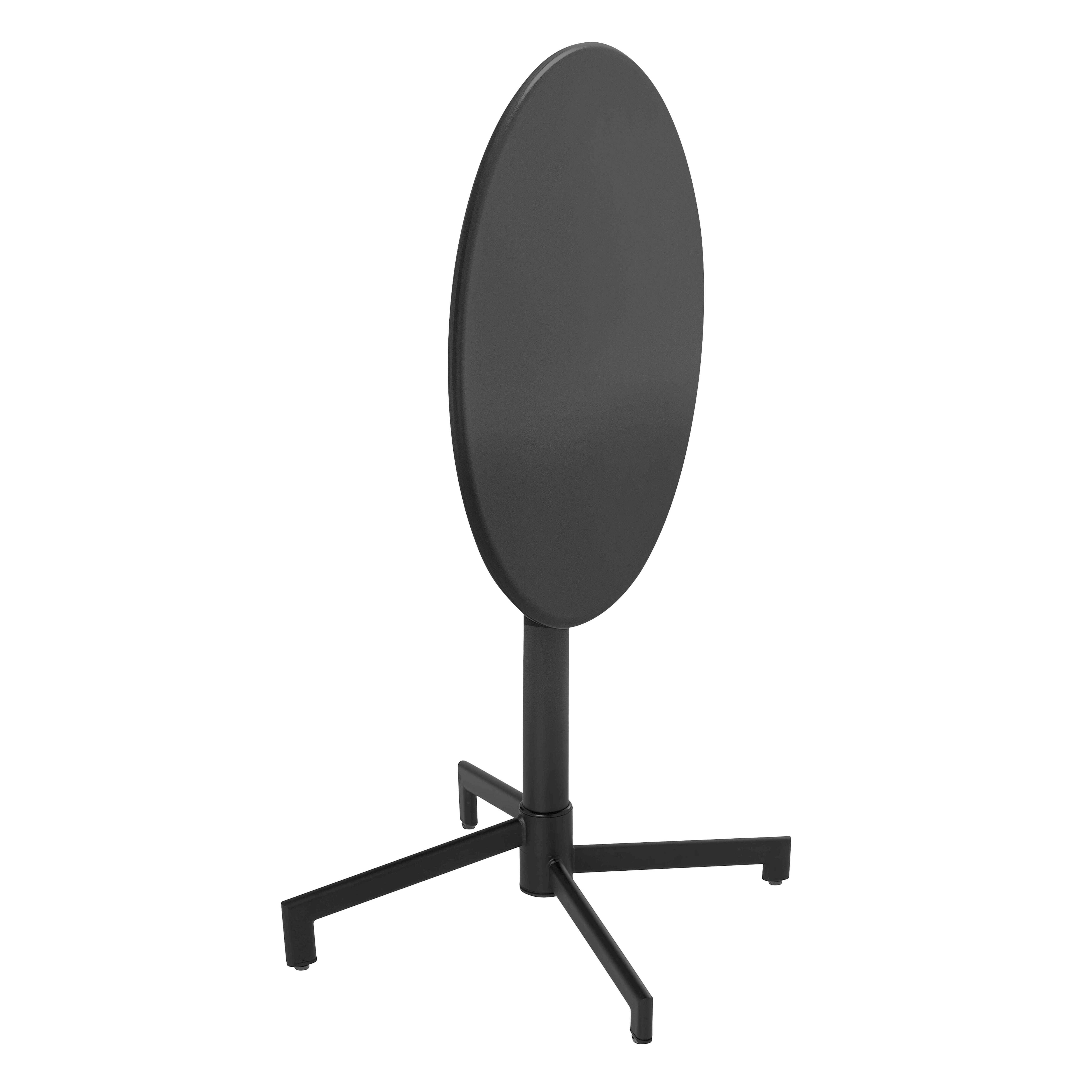Oviala - Table de jardin ronde bistrot avec plateau rabattable 70 cm anthracite Palavas - Oviala - Image 5