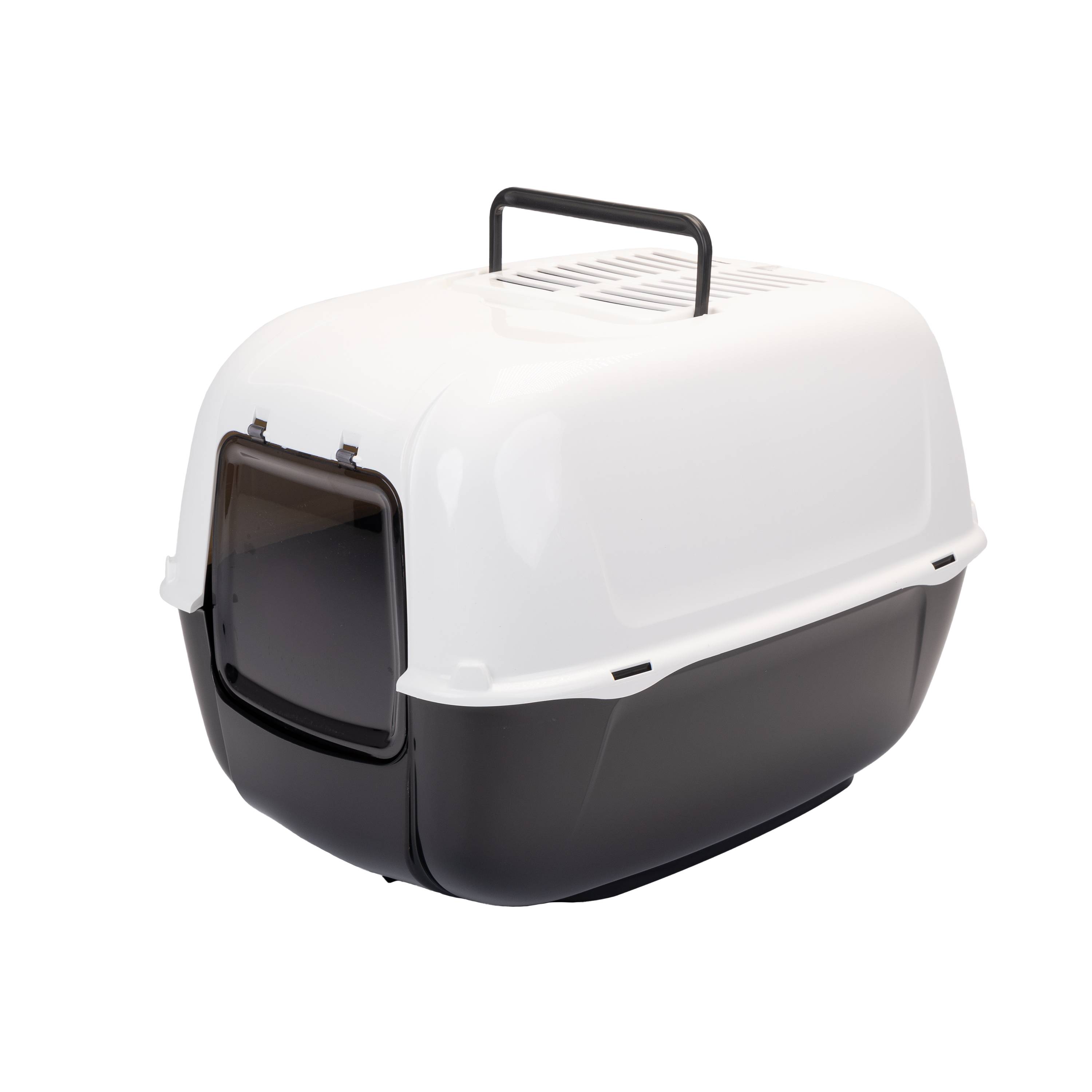 Ferplast - Ferplast Bac Litiere pour Chat, Maison de toilette pour Chat, 2 filtres à charbon actif anti-odeur inclus, Porte battante obscurcie, 39,5 x 52,5 x h - Imagen 1