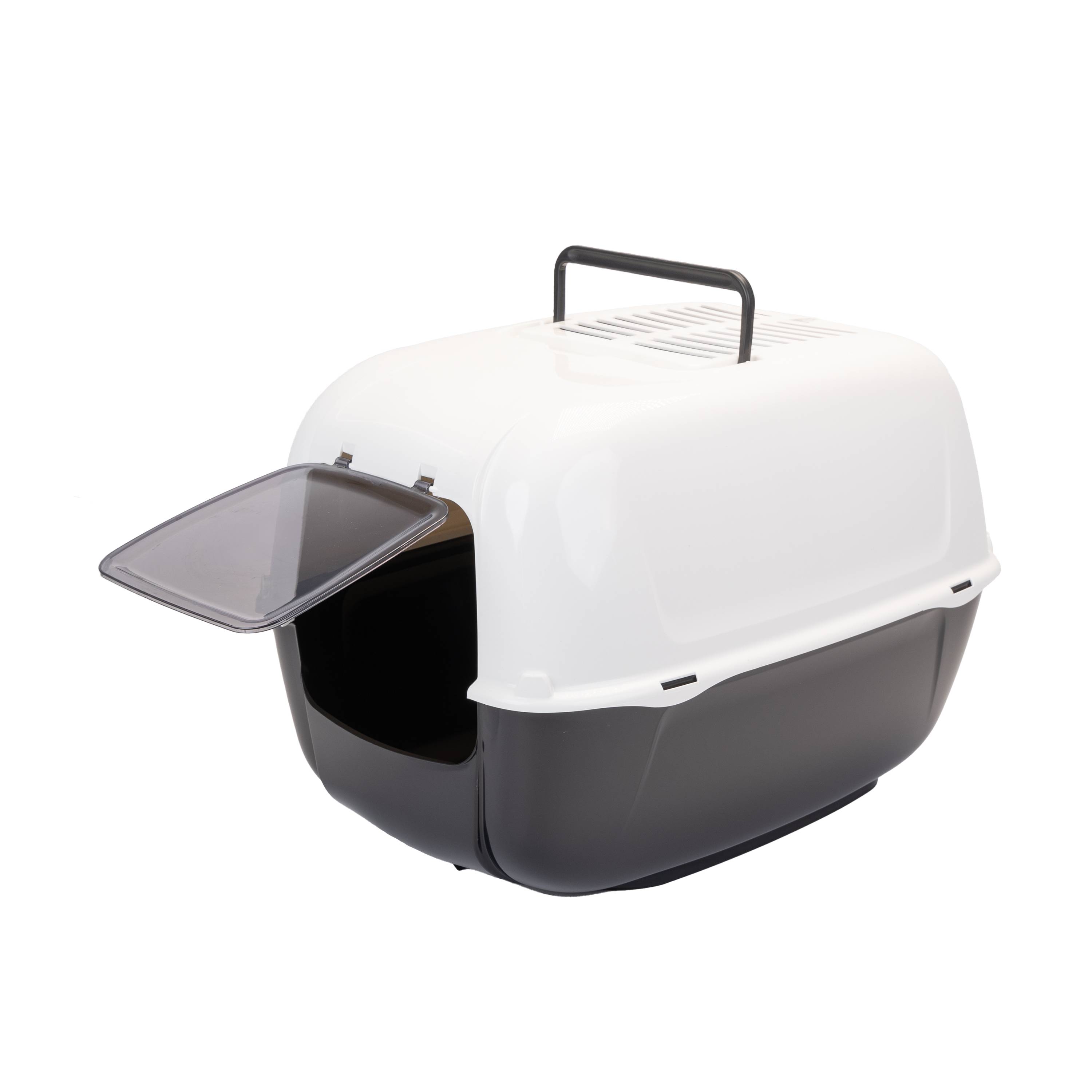 Ferplast - Ferplast Bac Litiere pour Chat, Maison de toilette pour Chat, 2 filtres à charbon actif anti-odeur inclus, Porte battante obscurcie, 39,5 x 52,5 x h - Imagen 9