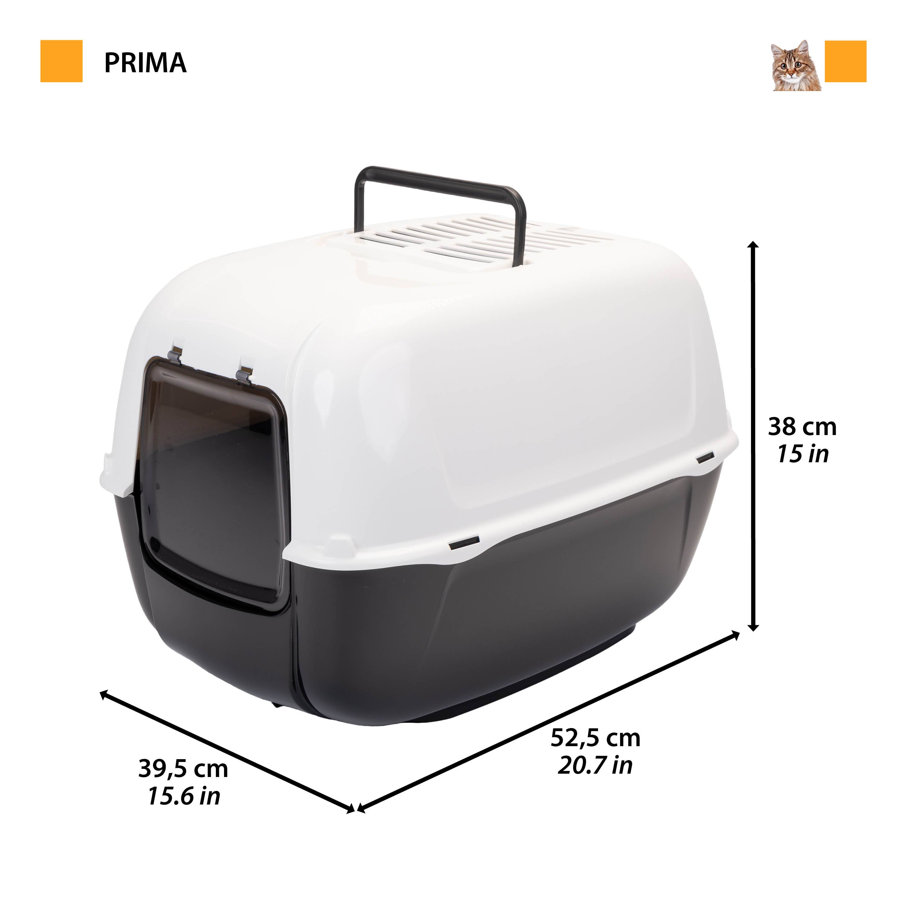 Ferplast - Ferplast Bac Litiere pour Chat, Maison de toilette pour Chat, 2 filtres à charbon actif anti-odeur inclus, Porte battante obscurcie, 39,5 x 52,5 x h - Imagen 2