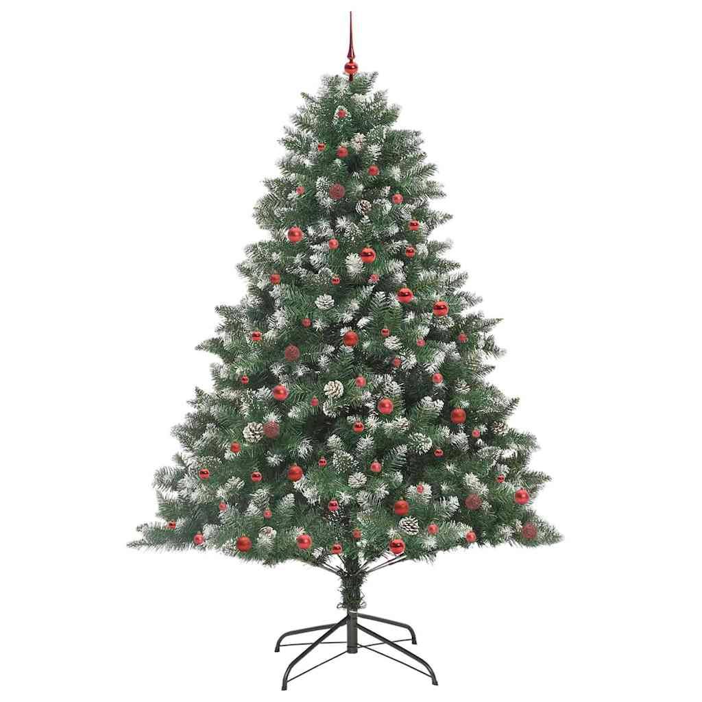 ComfortXL - Sapin de Noël Artificiel Vert 240 cm Très Touffu 2180 Branches, Kit Décoré 120 Boules et 300 LED – ComfortXL Outdoor Living - Image 4