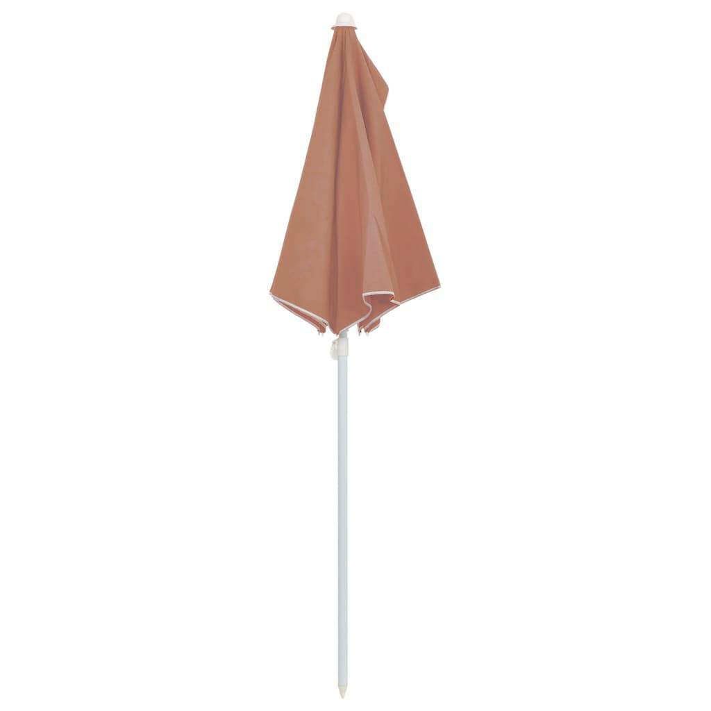 PANGIVO - Demi-parasol de jardin polyester acier terre cuite 180 x 90 x 195 cm - PANGIVO - Image 6