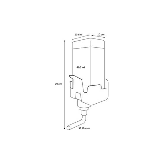 Biberon Jora 800 ml 10 x 13 x 29 cm vert pour rongeurs. - Image 8