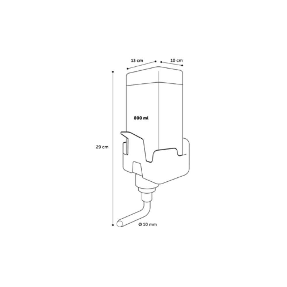Biberon Jora 800 ml 10 x 13 x 29 cm vert pour rongeurs. - Imagen 8