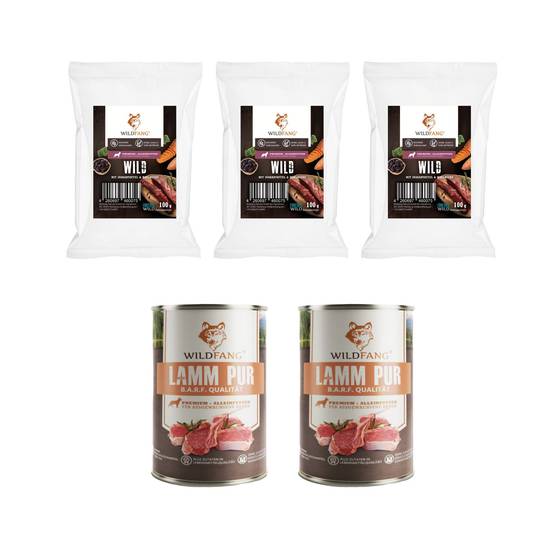 Wildfang - Wildfang - Coffret Gourmet Adulte - Aliments secs et humides - 3 x Venaison / 2 x Agneau - Image 1