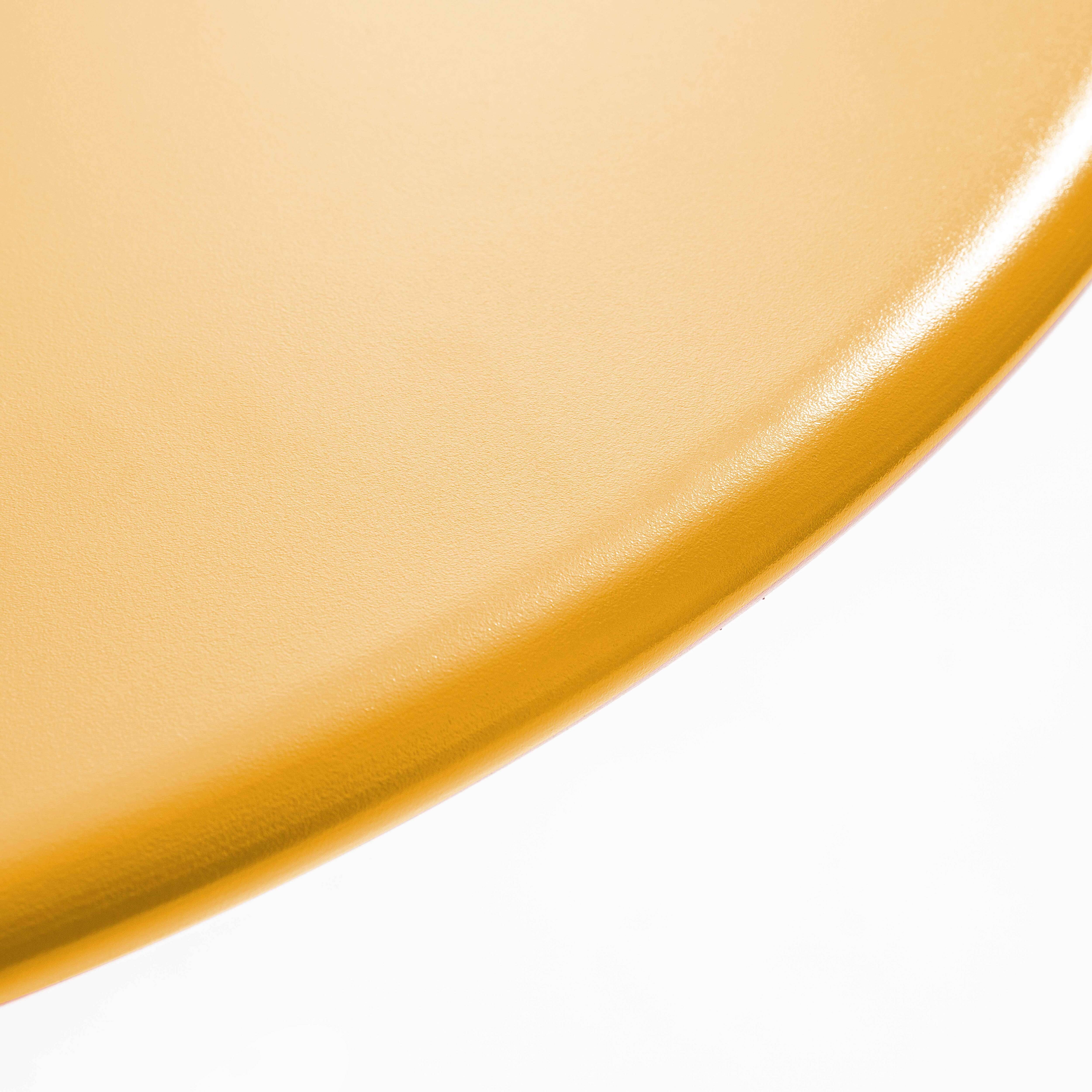 Oviala - Table de jardin ronde bistro inclinable 70 cm en acier jaune Palavas - Oviala - Image 5