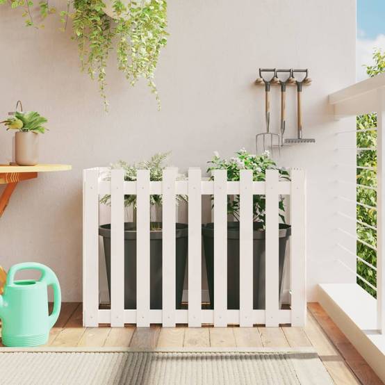 Jardinière | Lit surélevé de jardin design de clôture 100x50x70cm pin massif - Image 2