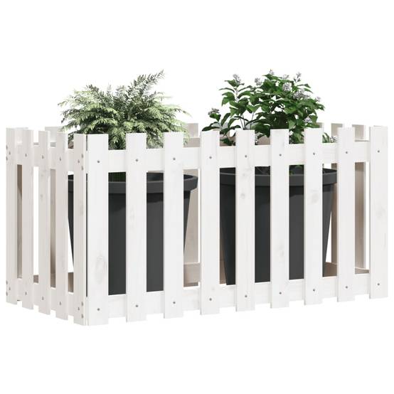 Jardinière | Lit surélevé de jardin design de clôture 100x50x70cm pin massif - Image 3