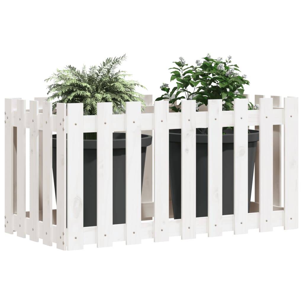 Jardinière | Lit surélevé de jardin design de clôture 100x50x70cm pin massif - Image 3