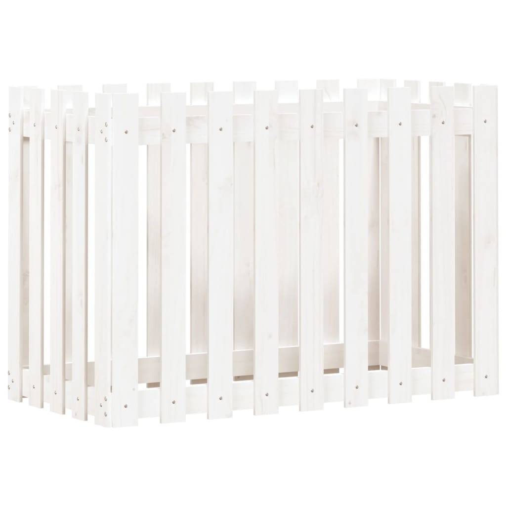 Jardinière | Lit surélevé de jardin design de clôture 100x50x70cm pin massif - Image 1