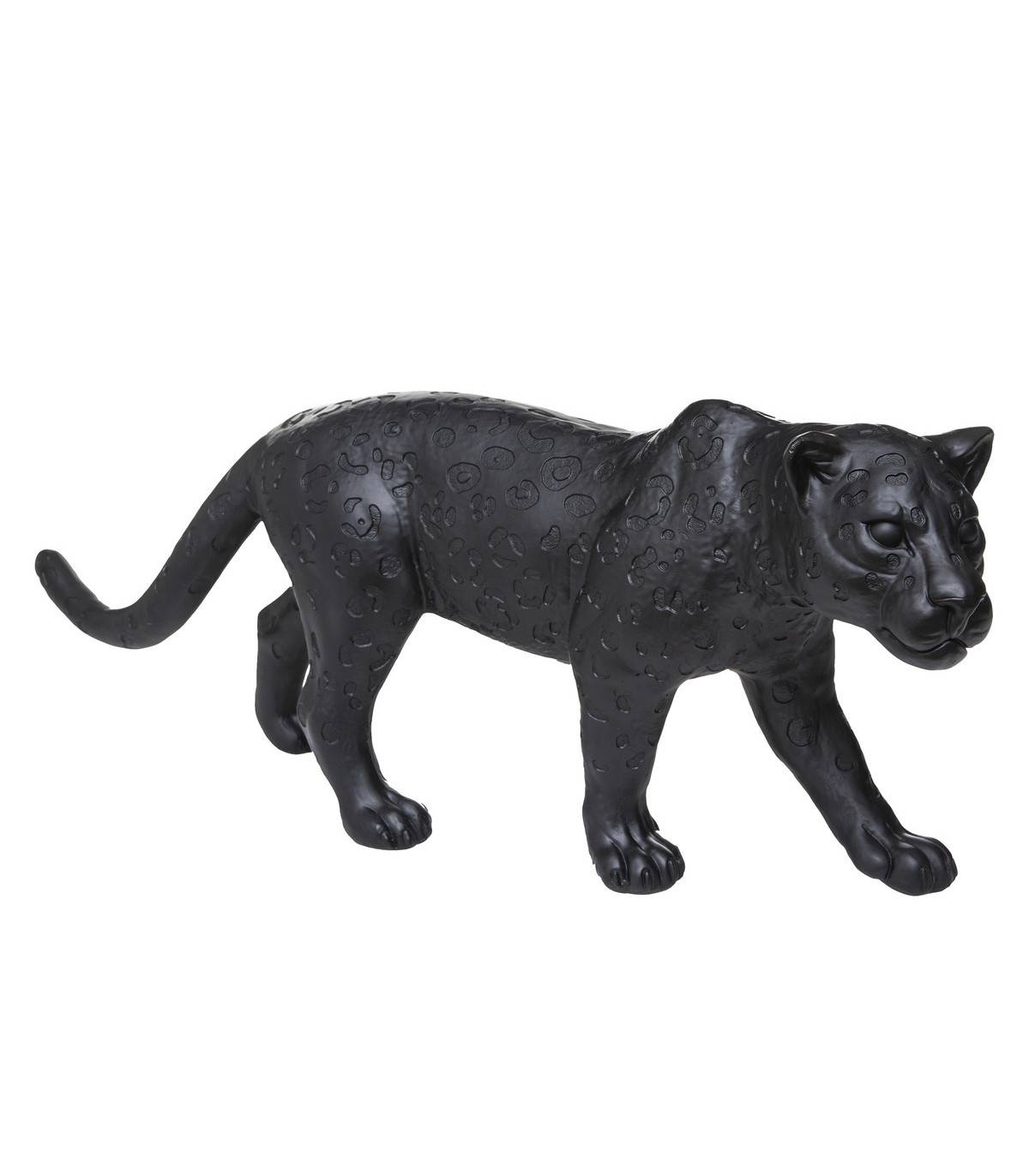 Objet déco Léopard en résine noire 70 x 18 x 28 cm - Imagen 1