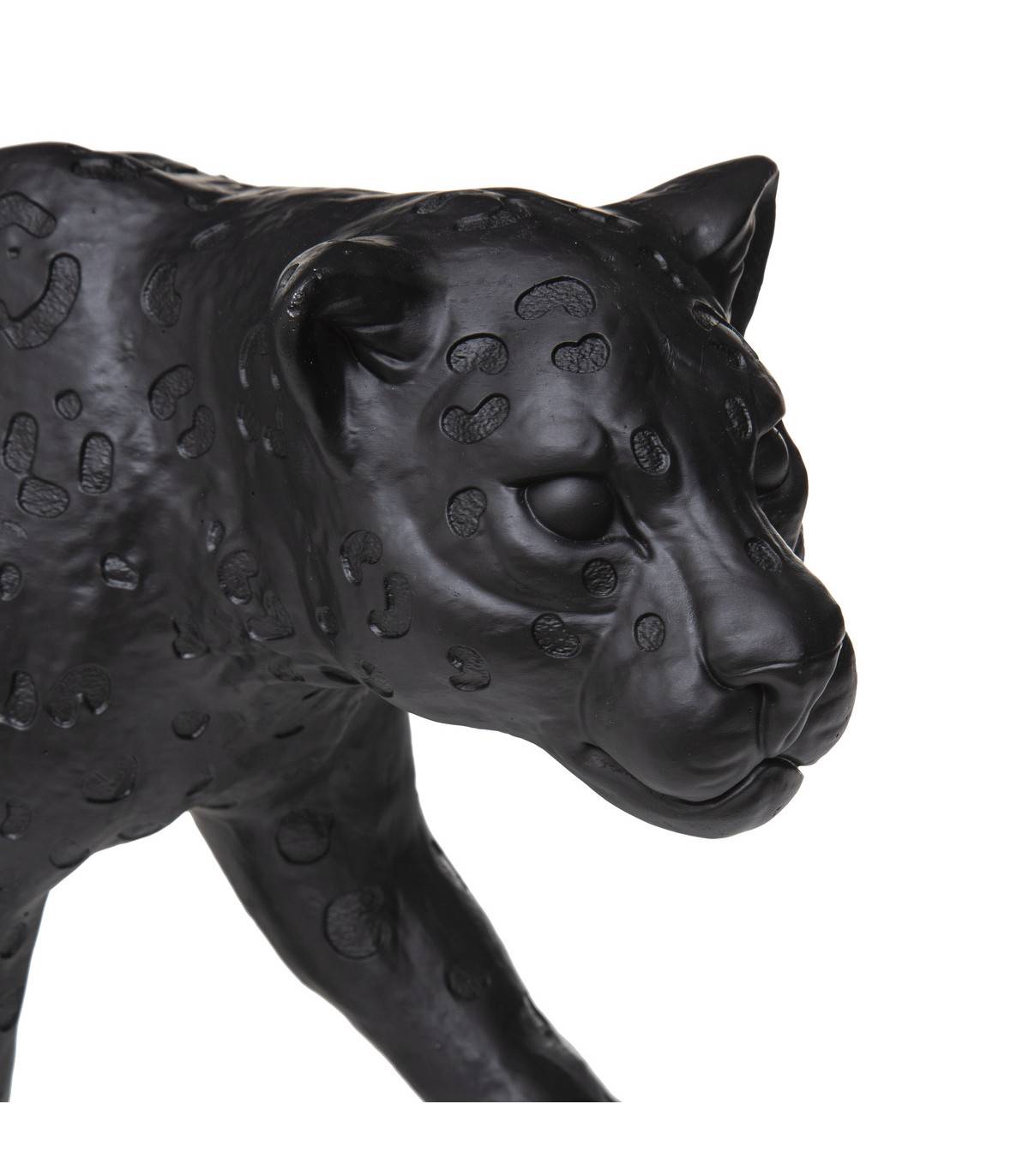 Objet déco Léopard en résine noire 70 x 18 x 28 cm - Imagen 2