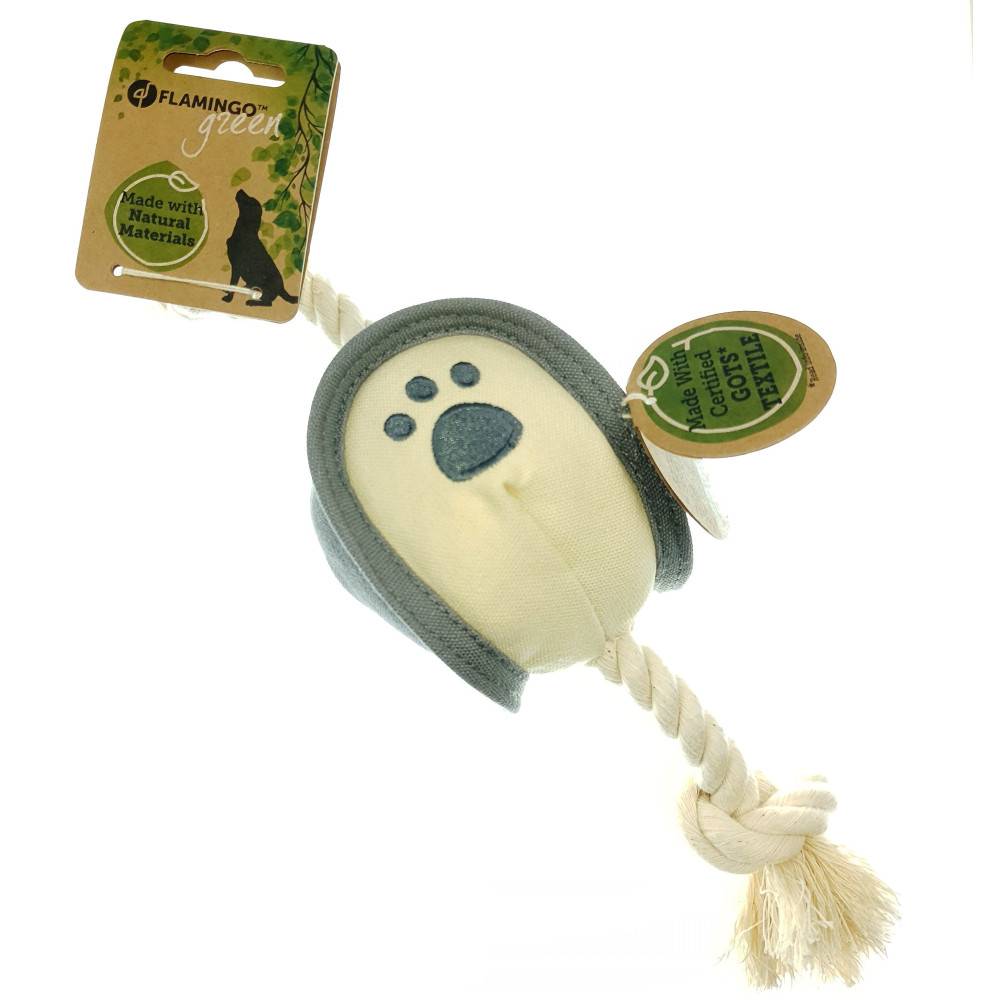Jouet balle et corde Natural fun taille ø 8 x 33 cm pour chien - Imagen 4