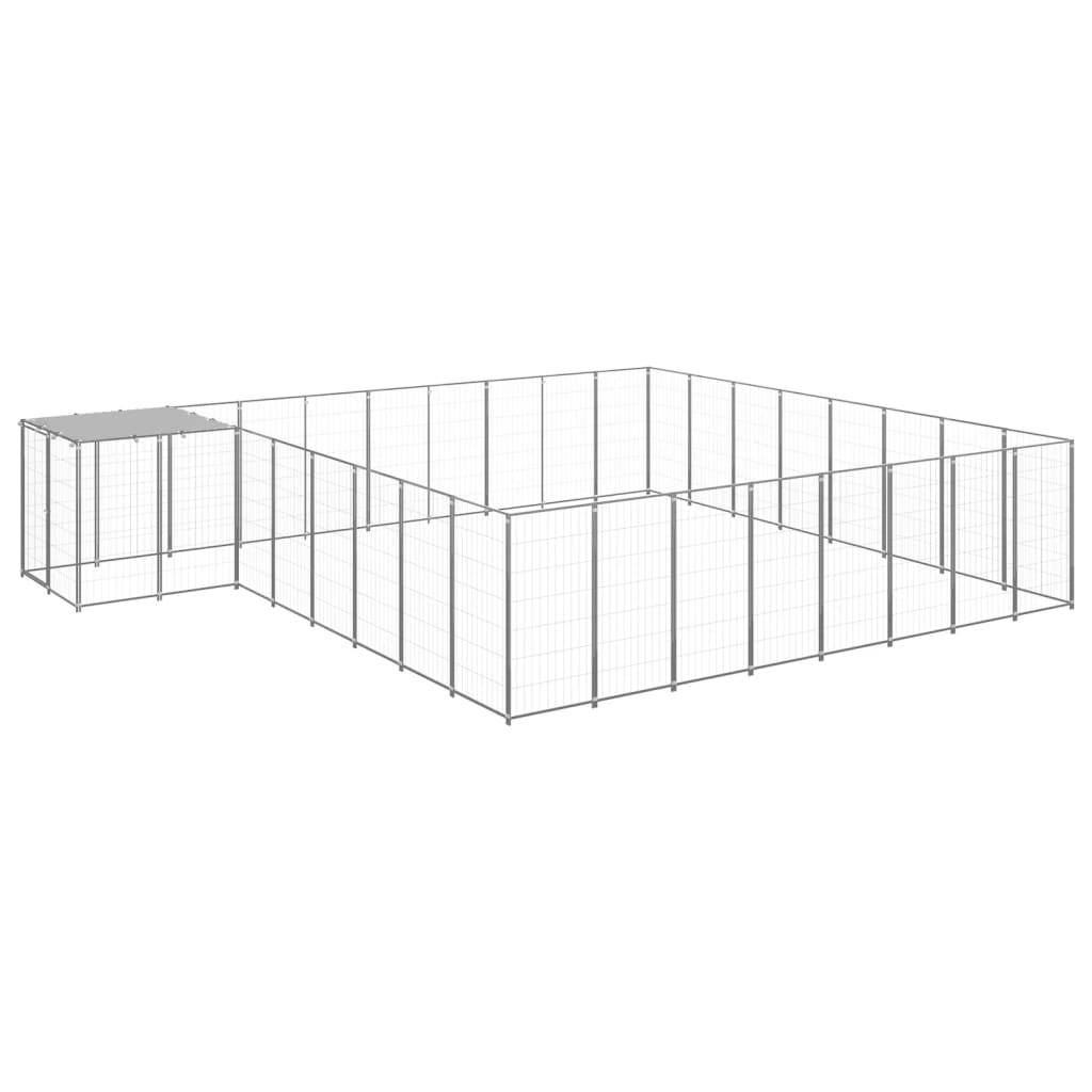 Vidaxl - Chenil Argenté 20,57 m² Acier vidaXL 3082234 - Imagen 1