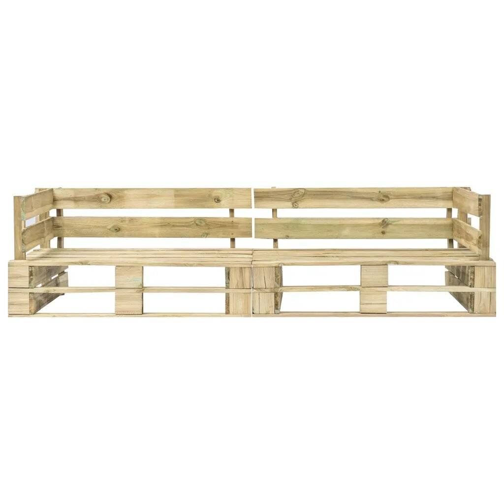 Vidaxl - Canapé en palette brute 2 places - vidaXL - Bois - Marron Brun - Imagen 2
