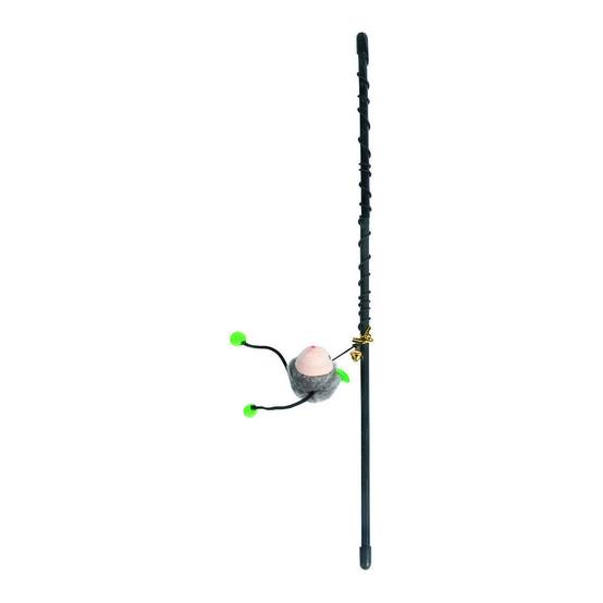 1 Canne à pêche Mishka souris avec grelot jeux pour chat couleurs aléatoires - Image 2