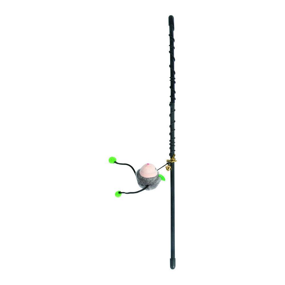 1 Canne à pêche  Mishka souris avec grelot  jeux pour chat couleurs aléatoires - Image 2