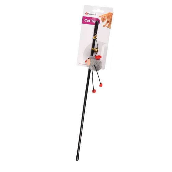 1 Canne à pêche Mishka souris avec grelot jeux pour chat couleurs aléatoires - Image 6