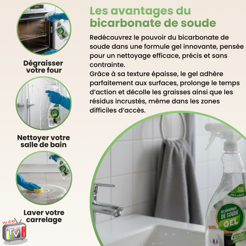 Bicarbonate de Soude en Gel Concentré | Acide citrique Pour Entretien Cuisine et Surfaces Alimentaires - VENTEO - Image 3