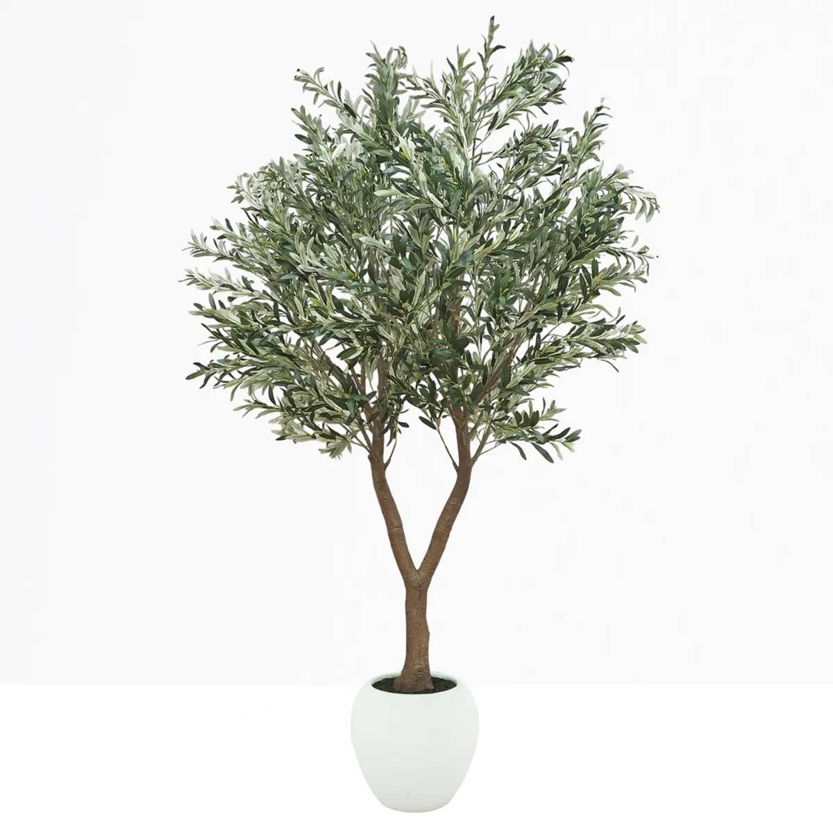 Olivier artificiel pot blanc 240cm - Image 2