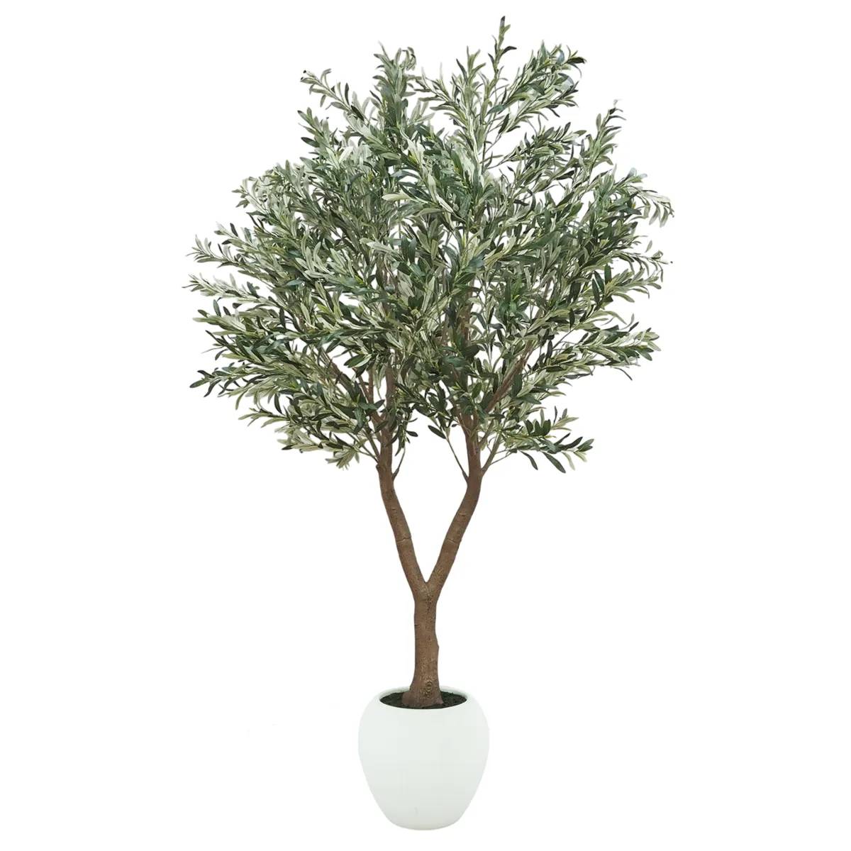 Olivier artificiel pot blanc 240cm - Image 1