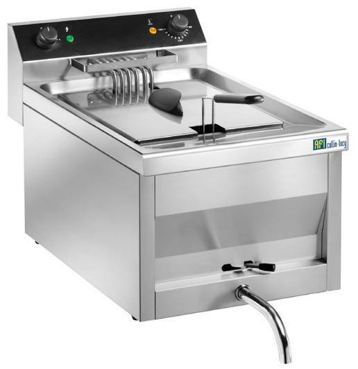 Friteuse Professionnelle à Poser Electrique en Inox avec Robinet de Vidange - 12 L - AFI Collin Lucy