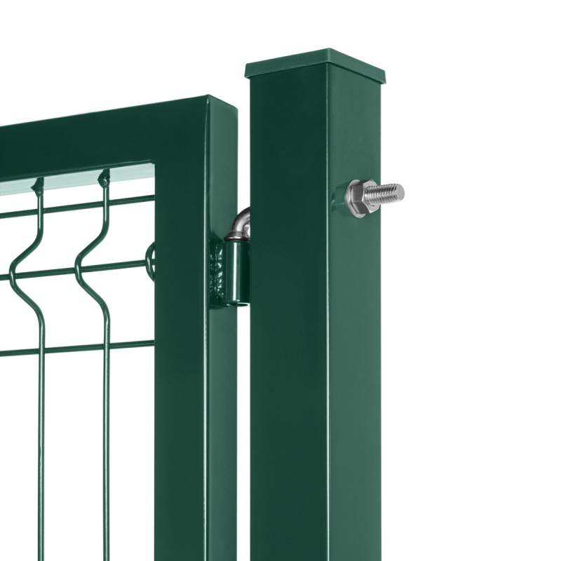 Portillon grillagé en acier galvanisé maille 200 x 50 occultable passage 1m x H 1m30 Vert - Easy Clôture - Imagen 4