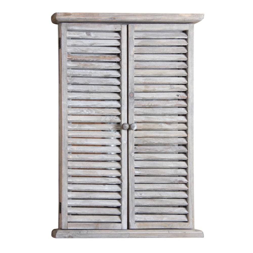 Aubry Gaspard - Miroir en bois teinté vieilli 76 x 6 x 57,5 cm - Imagen 3