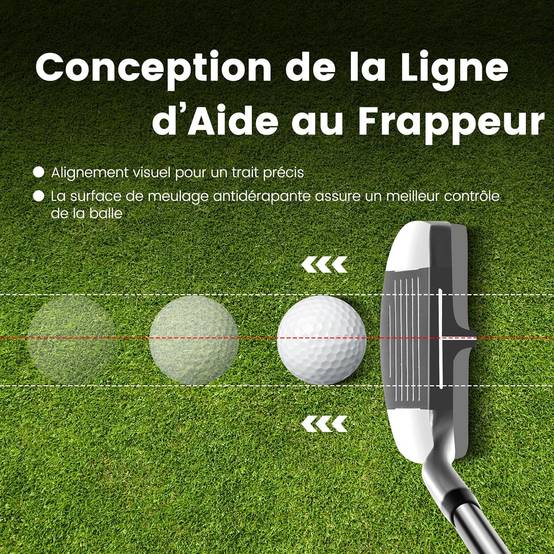 Club de Golf Chipper pour Droitier, Chipper de Golf Coin de Pincement 36° et Inclinaison 72° - Image 3
