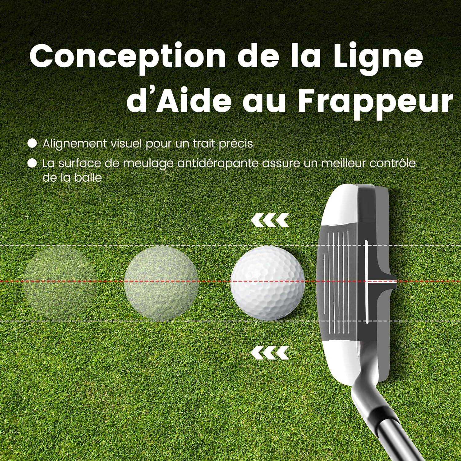 Club de Golf Chipper pour Droitier, Chipper de Golf Coin de Pincement 36° et Inclinaison 72° - Image 3