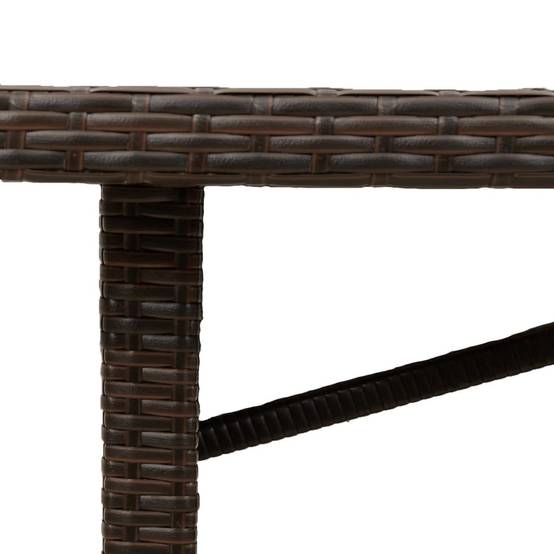 PANGIVO - Table de jardin résine tressée verre trempé marron 240 x 90 x 75 cm - PANGIVO - Image 8