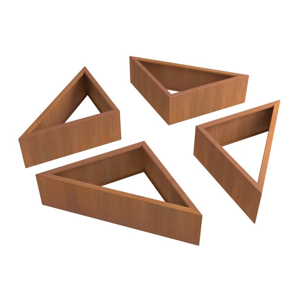 Carré potager Triangle Corten - H.30cm - 1400 x 858 x 300 mm - Imagen 4