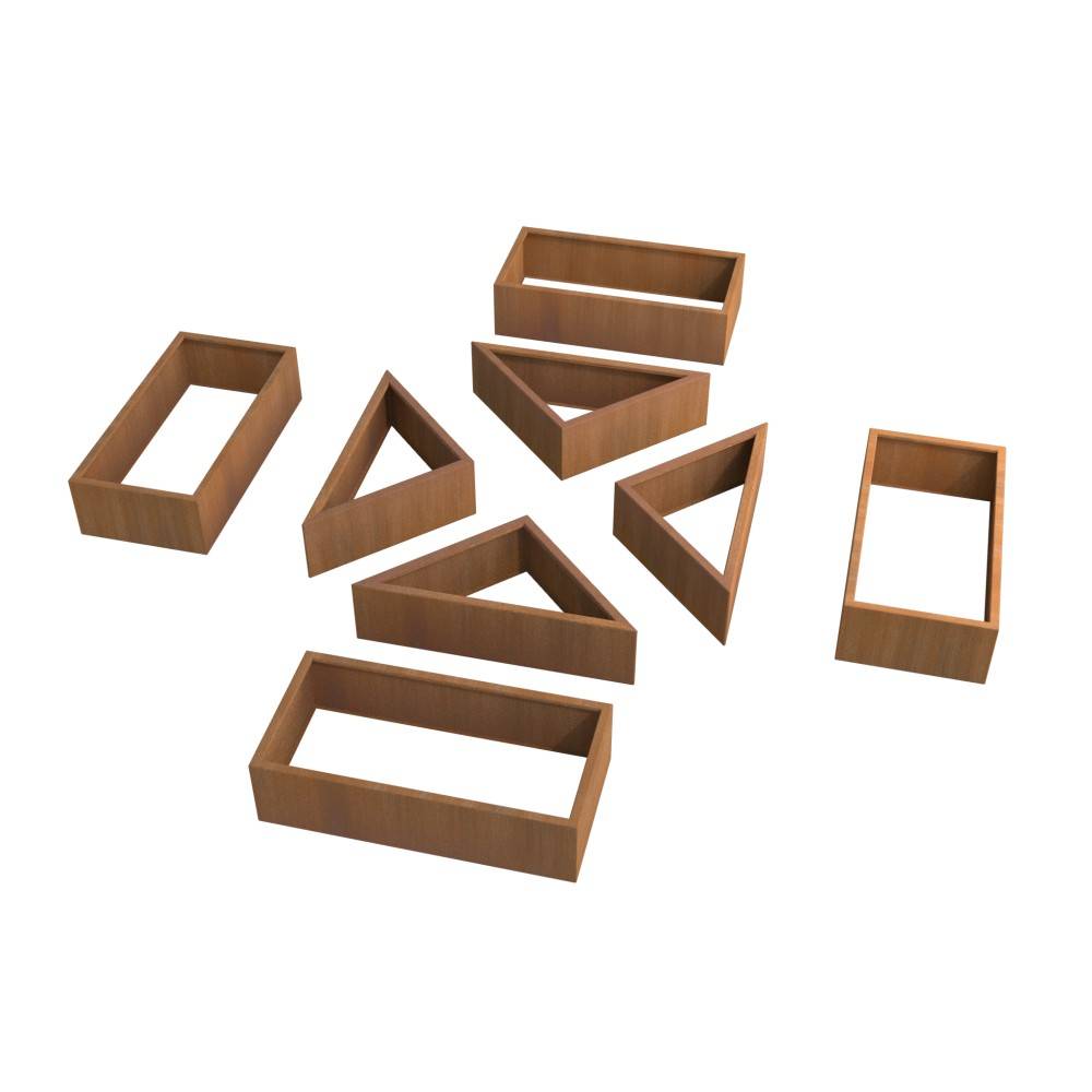 Carré potager Triangle Corten - H.30cm - 1400 x 858 x 300 mm - Imagen 5