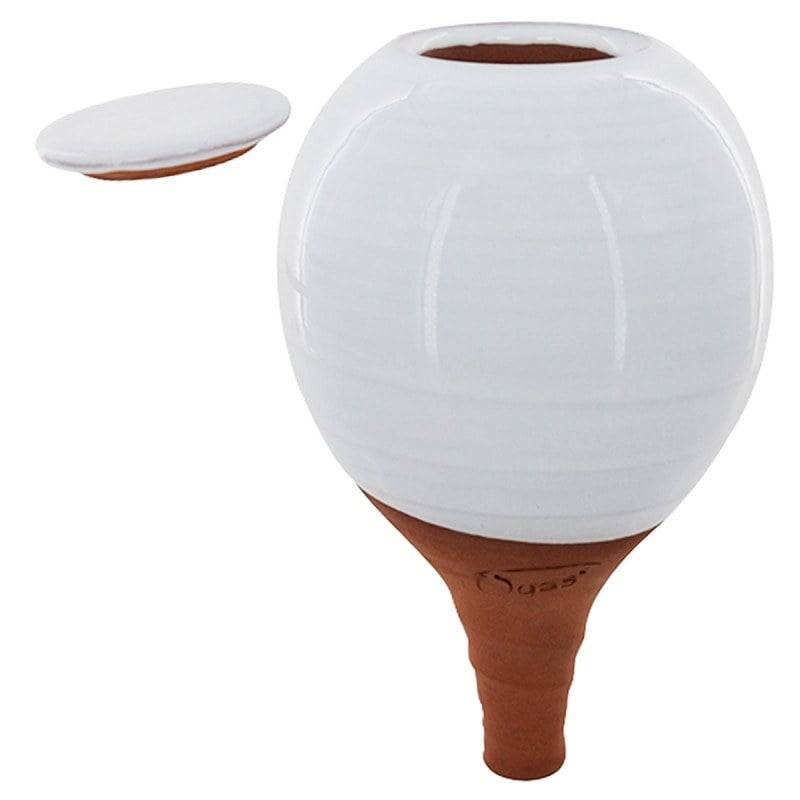 Ferme Du Moutta - Oya d'arrosage 30 cl en céramique faite main pour pots de fleurs, blanc - Image 2