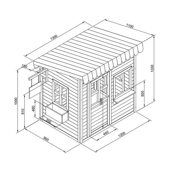 Cabane Kiosque marchand pour enfant en bois peint - Cémonjardin - Imagen 6