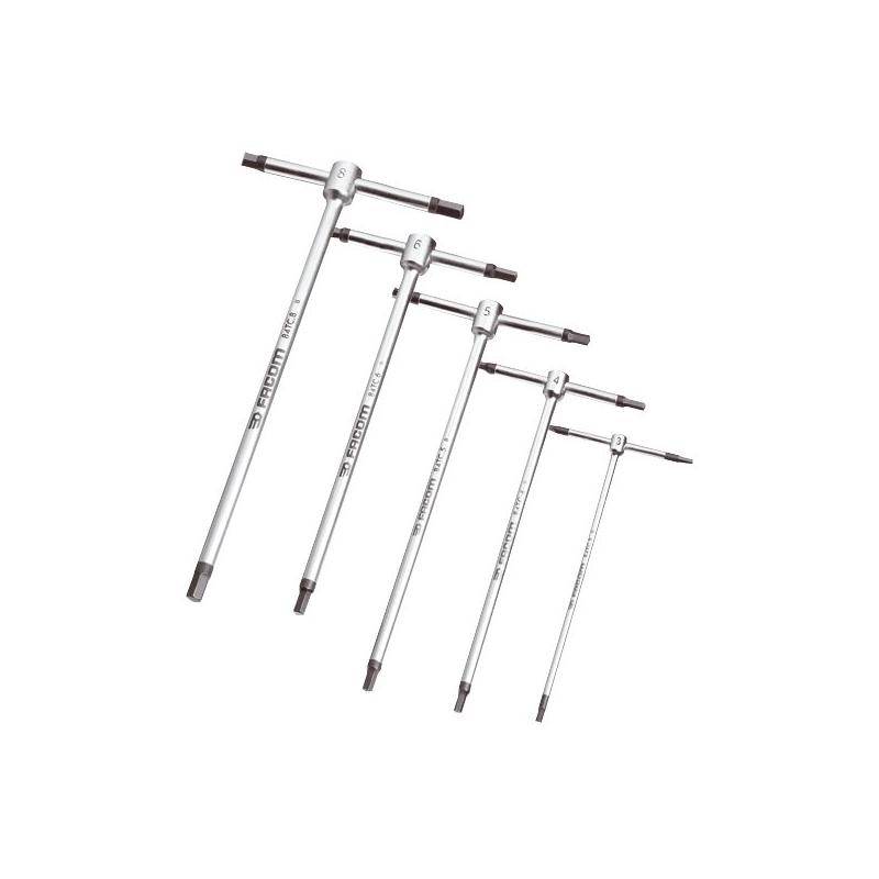 Jeu de 5 clés mâle 6 pans en 'T' FACOM - 84TC.JE5