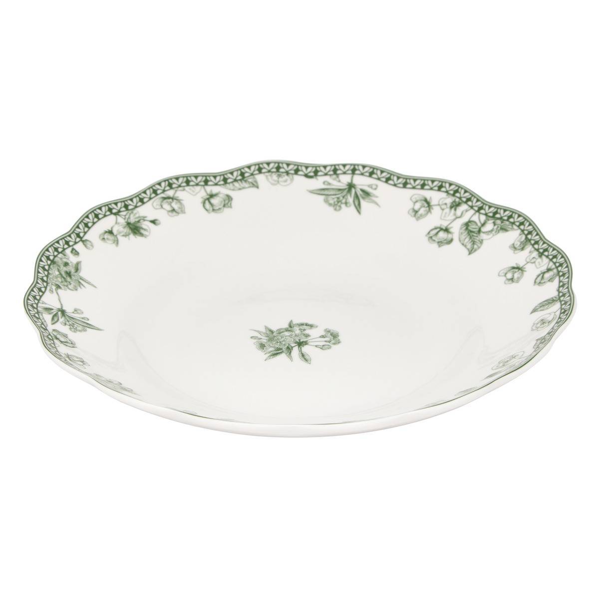 Atmosphera - Lot de 6 assiettes creuses Lisière ronde D.22,5cm vert - Atmosphera Créateur d'intérieur - Image 3