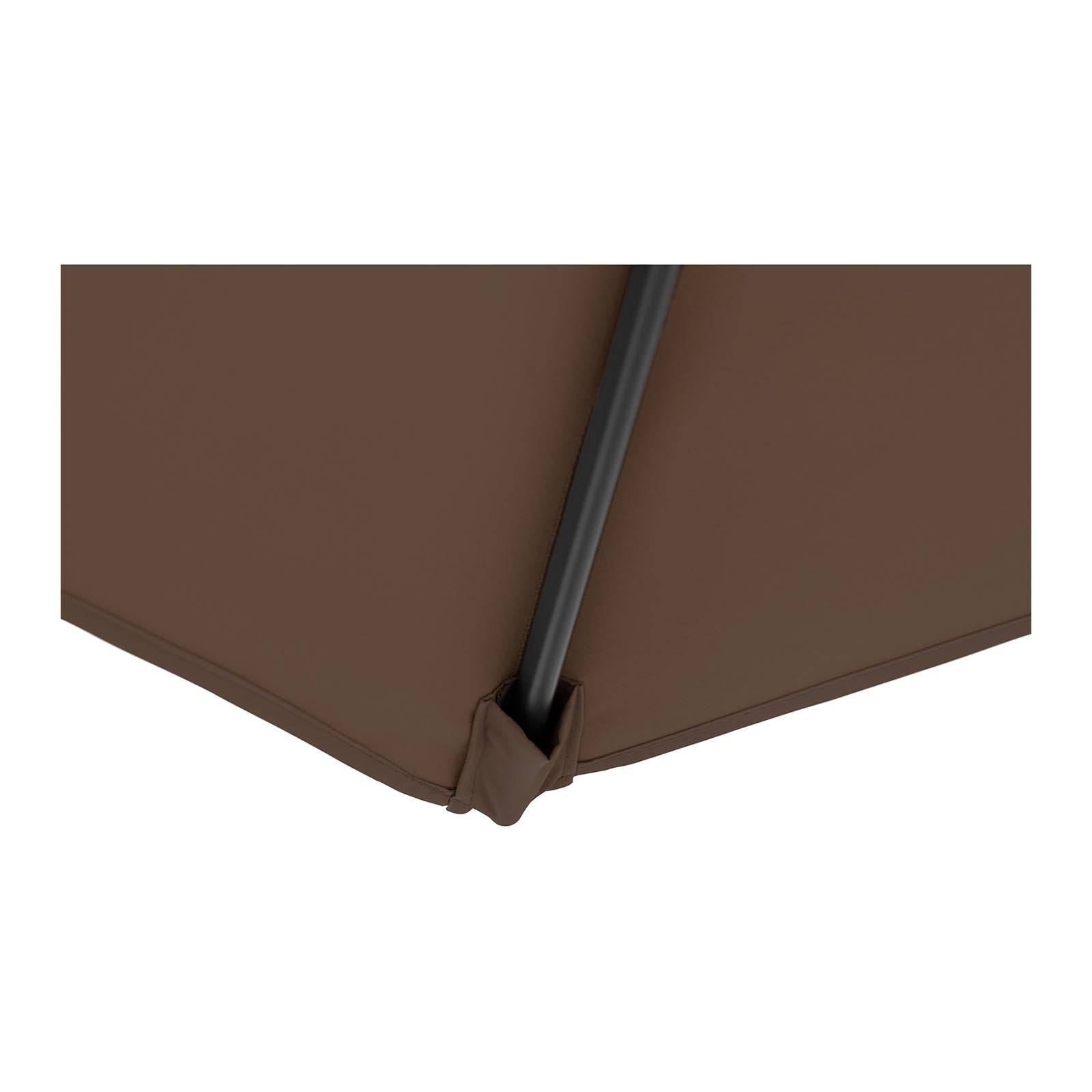 Helloshop26 - Parasol déporté rectangulaire 250 x 250 cm inclinable marron - Imagen 9