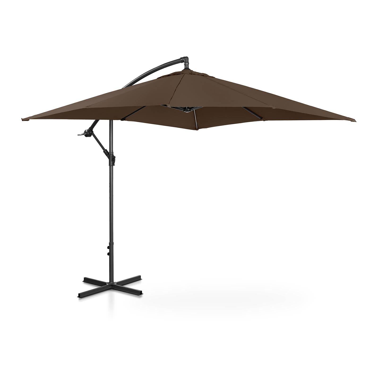 Helloshop26 - Parasol déporté rectangulaire 250 x 250 cm inclinable marron - Imagen 2