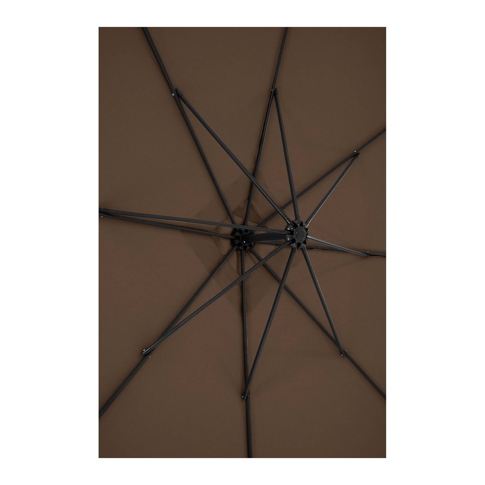Helloshop26 - Parasol déporté rectangulaire 250 x 250 cm inclinable marron - Imagen 6