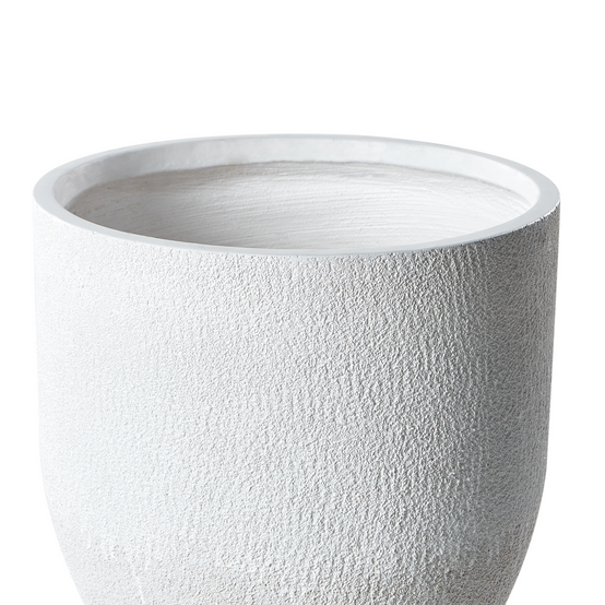 Cache-pot d'extérieur Fibre d'argile Blanc KANNIA - Beliani - Image 3