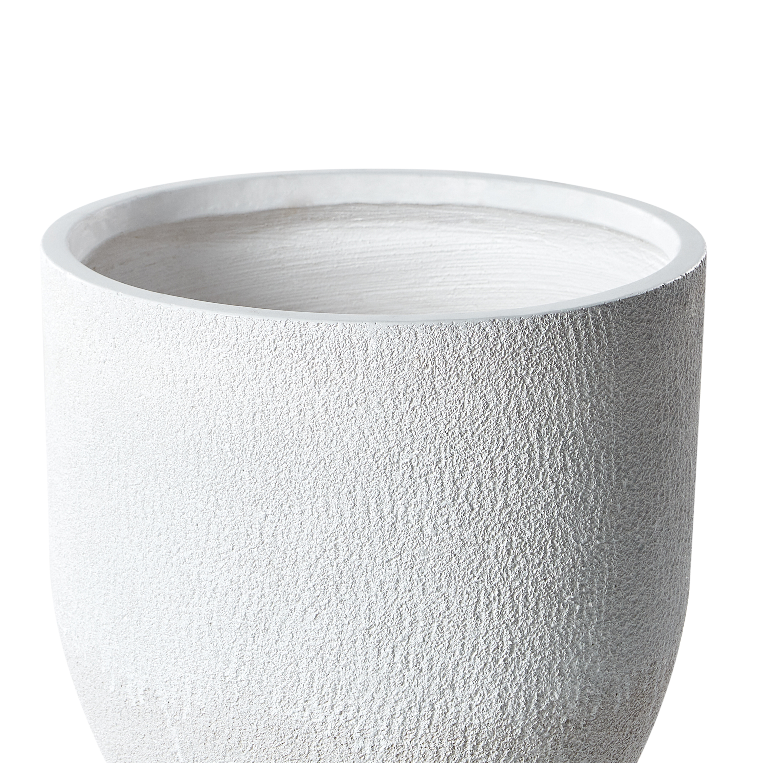 Cache-pot d'extérieur Fibre d'argile Blanc KANNIA - Beliani - Image 3