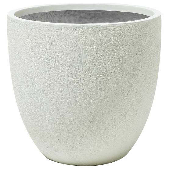Cache-pot d'extérieur Fibre d'argile Blanc KANNIA - Beliani - Image 1