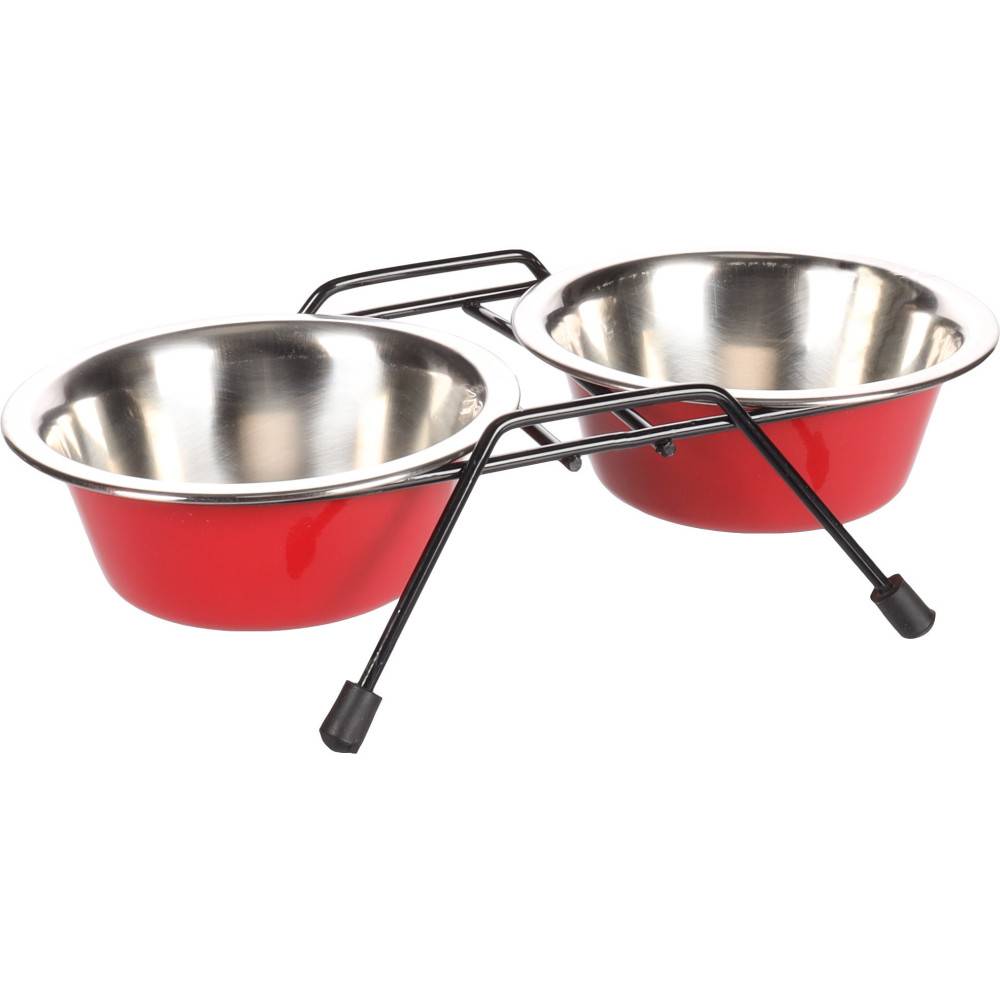 Flamingo - Ecuelle duo ø 11 cm 200 ml avec support Arjun XS pour chat - Imagen 2