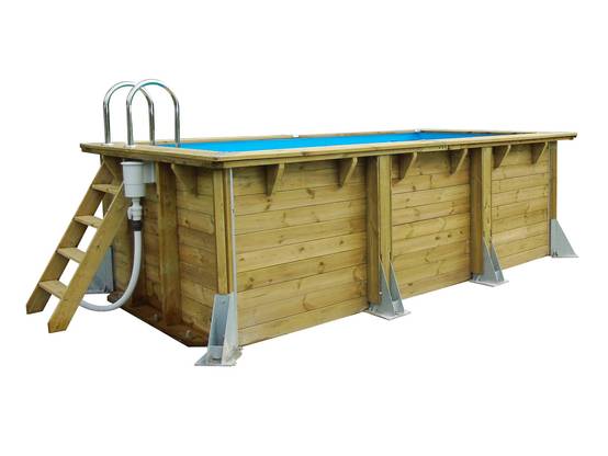 Ubbink - Piscine bois Azura 4,50 x 2,50 x 1,26 m - Liner bleu - Ubbink - Image 1