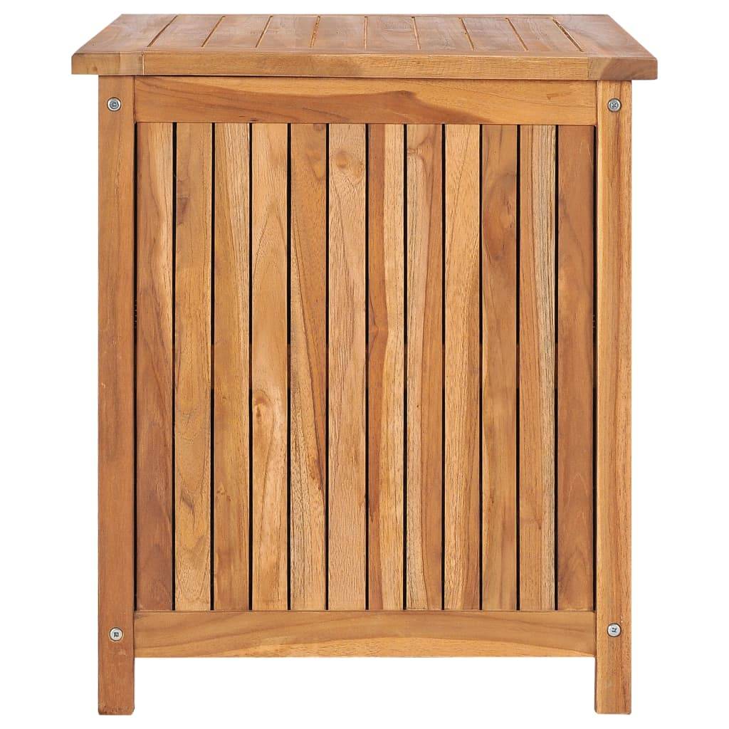 Coffre boîte meuble de jardin rangement 60 x 50 x 58 cm bois de teck solide - Image 3